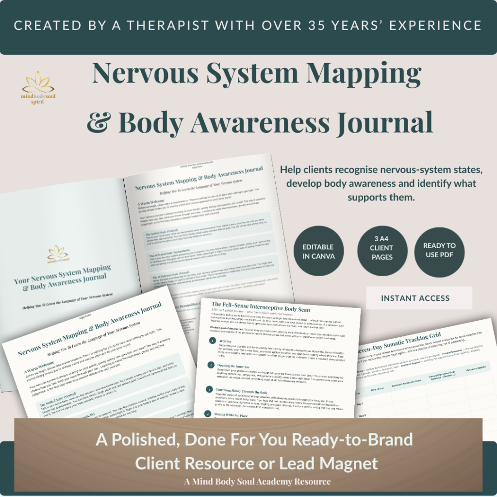 Nervous system tracking journal
